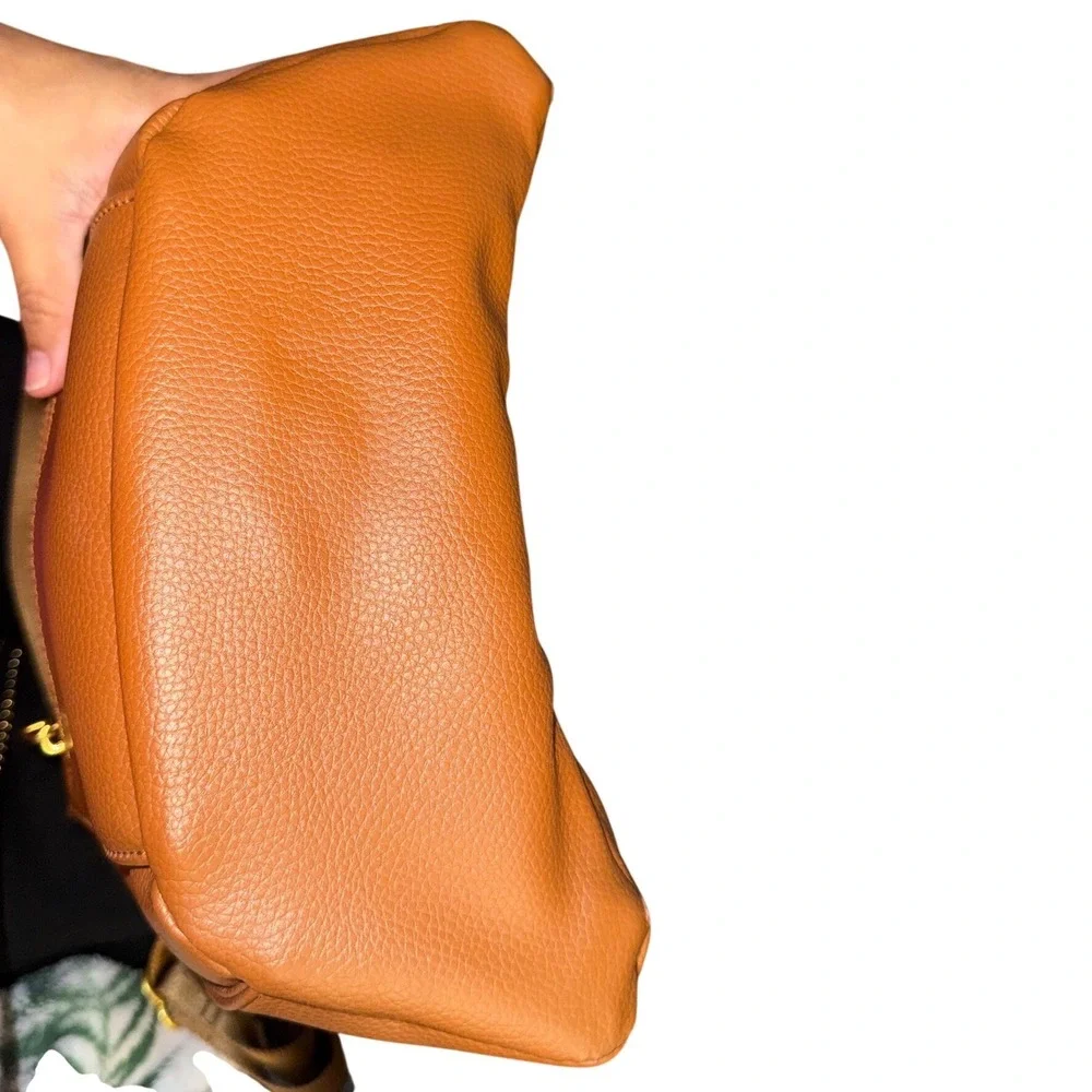 Fawn Design Mini‎ Backpack Brown Vegan Leather Gold Hardware Diaper Bag